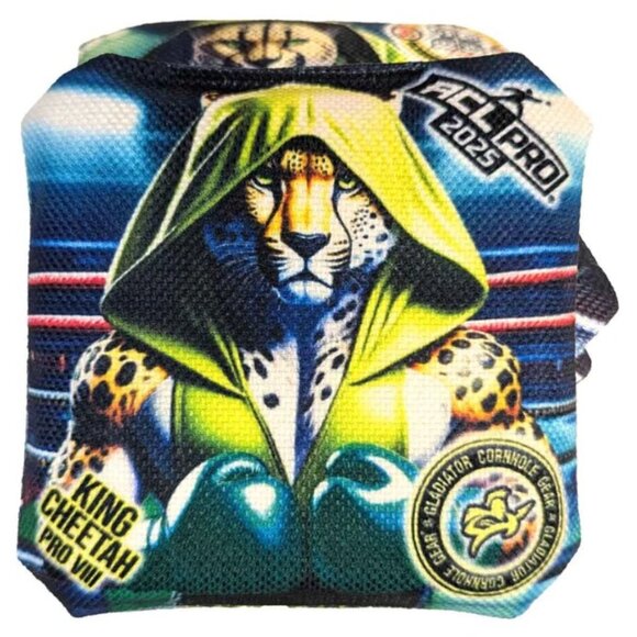 Gladiator Cornhole Gear 2025 King Cheetah Pro Bags & Sidekick carrying case - Picture 1 of 5